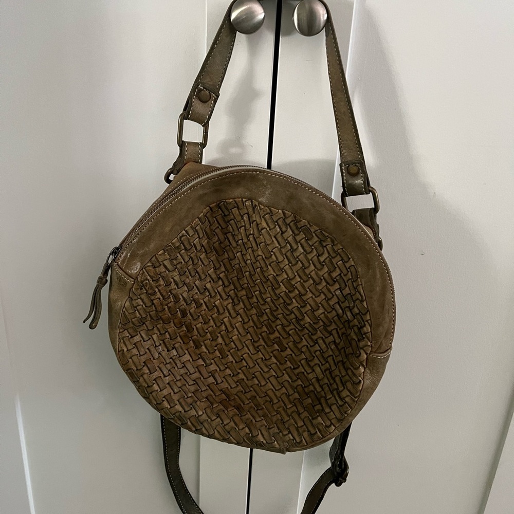 Italian leather crossbody purse